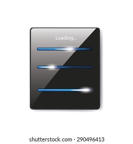 illustration. loading bars.