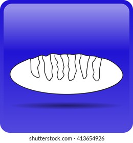 illustration of a loaf. bread icon