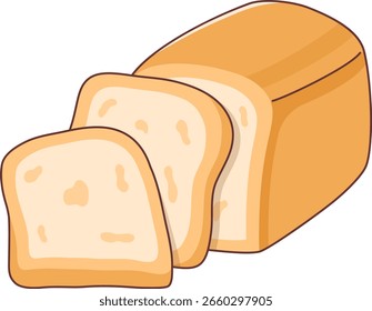 Ilustração de um Pão de Fatias