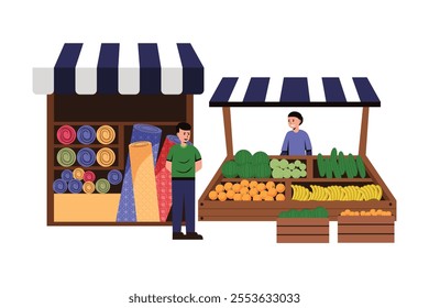 Illustration of a Local Market