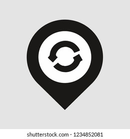 illustration location arrow vector icon