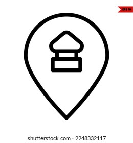 Illustration of Location Line Icon