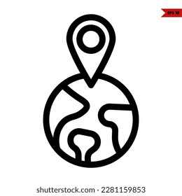 illustration of location line icon 