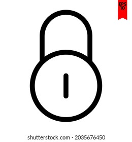 illustration of lock design icon