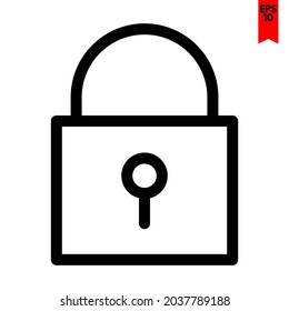 illustration of lock design icon