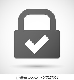 Illustration of a lock icon with a check mark