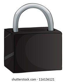 illustration of a lock on a white background