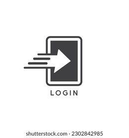 illustration of login, login icon, vector art.