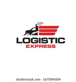 Illustration Logo Design Transport Logistic Express Stock Vector ...