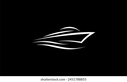 Illustration logistics and ship express delivery logo design	