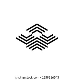 illustration logo from abstract bird logo design concept
