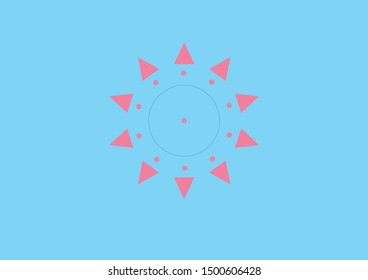 illustration logo around a circle  - vector