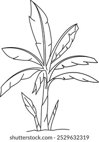 an illustration or logo of a banana tree