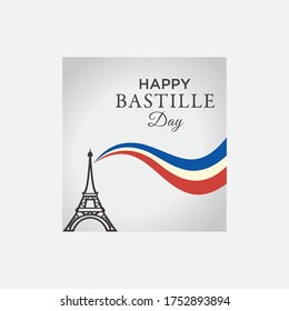 illustration logo bastille day vector icon.