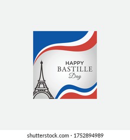 illustration logo bastille day vector icon.