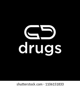 Illustration Logo CD sign clean for drugs company icon logo design template