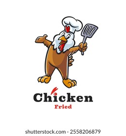 illustration logo chef cartoon chicken