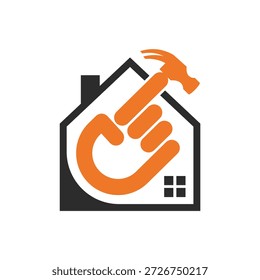 ilustração logotipo dos trabalhadores da construção civil ou da casa