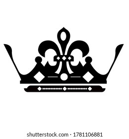 la ilustración y el logotipo del vector del rey de la corona 