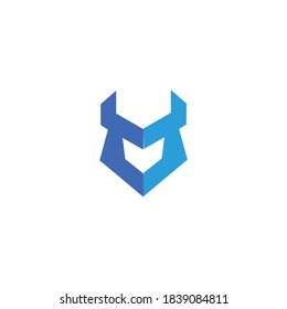 illustration logo deer icon templet