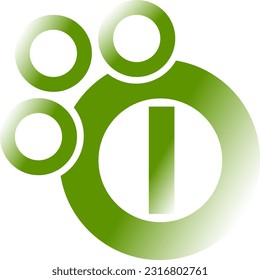 Illustration of I logo design