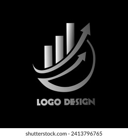 Illustration logo design business with gradient