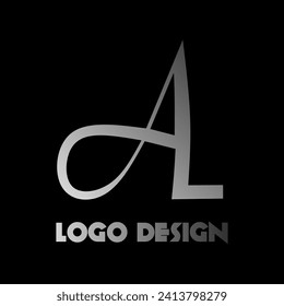 Diseño del logotipo A con degradado