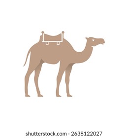 Illustration Logo Design. Minimalist desert camel concept