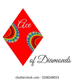 the illustration with the logo with diamonds.