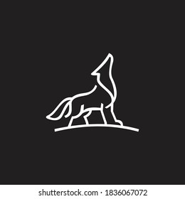 illustration logo dog icon templet