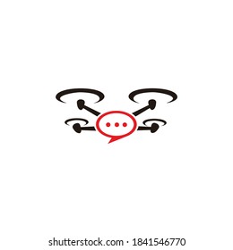 illustration logo drone icon templet