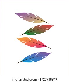 a illustration of logo feather wing bird