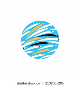 Illustrationslogo Fisch Symbol Tierplatte