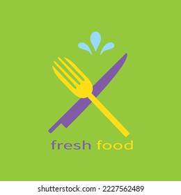 illustration logo fresh food good for restaurant business.