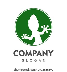 illustration of a logo with gecko company