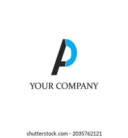 Illustration logo graphic of initial P, good for your band logo and company logos