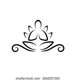 Illustration logo graphic vector of yoga.