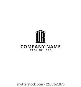 Illustration Logo house building with initial letter UR