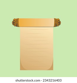 Illustration of the logo icon in the form of a brown paper roll vector