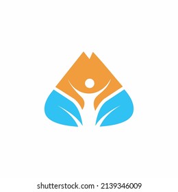 imagen de icono de logotipo de ilustración de yoga