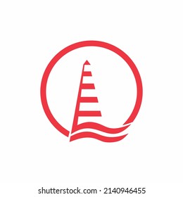 illustration logo image lighthouse templet