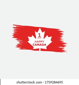 illustration logo indepedence, heapy canada day vector icon