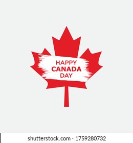 illustration logo indepedence, heppy canada day vector templet