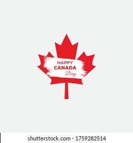 illustration logo indepedence, heppy canada day vector templet