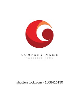 illustration of the logo from the letter G, circle shape, emblem, badge, abstract circle shape - vector