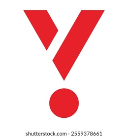 ILLUSTRATION LOGO LETTER Y IN RED