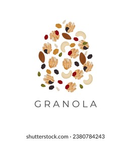 illustration logo levitation Healthy Granola