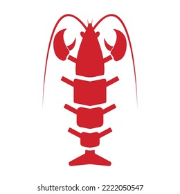 illustration logo of lobster isolated