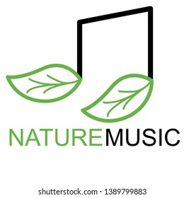 illustration of logo music with text nature music