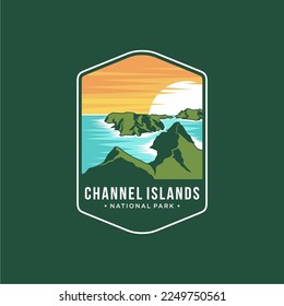 Illustration of logo patch emblem of Channel Islands National Park